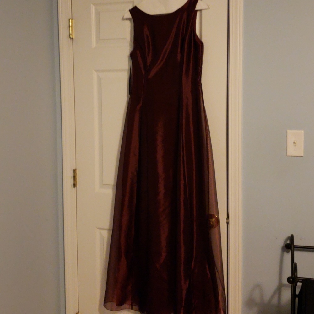 Red wine long dress formal/se…